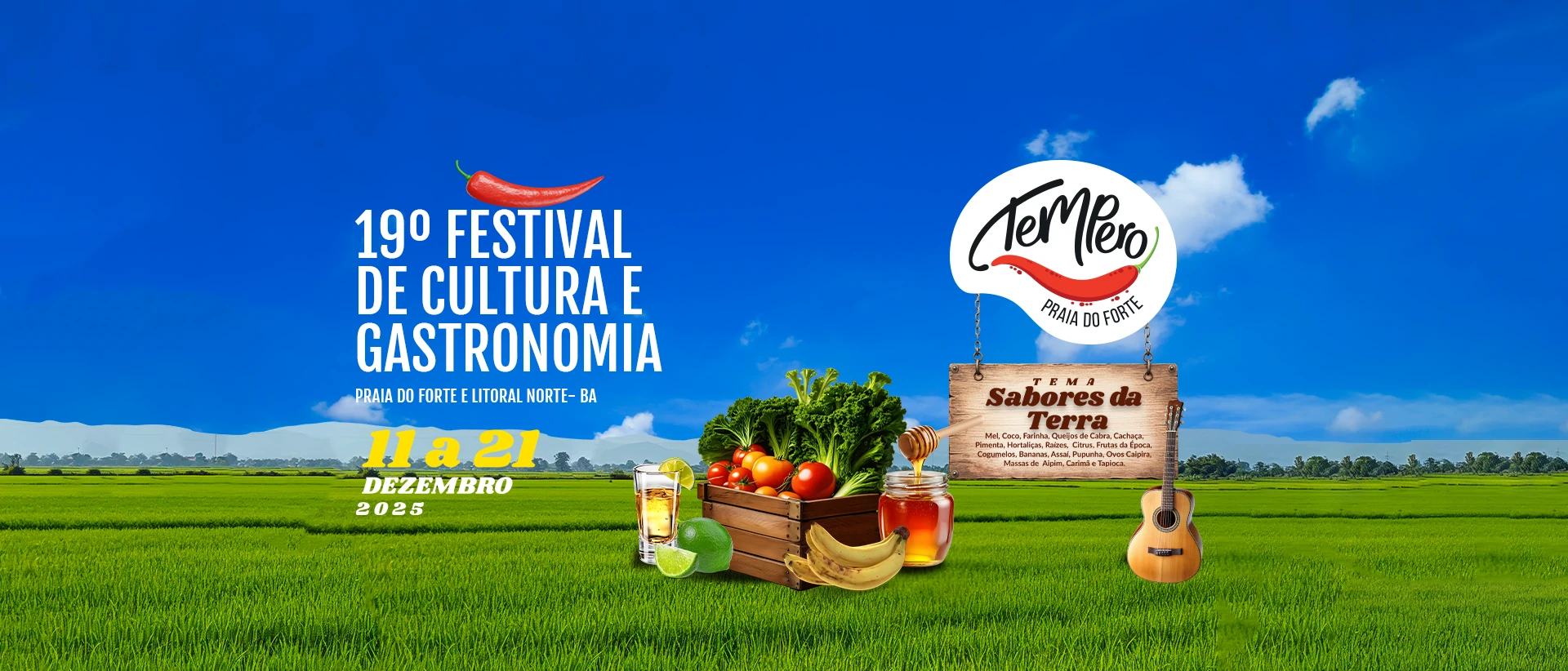 Tempero no Forte 2025 - 19ª Edição - Tema Sabores da Terra