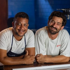 Chefs Gabriel Matos (BA) e Kaywa Hilton (MG/BA)