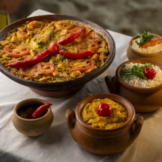 <p>Mariscada Itaparica - Ostra, camarão, siri, polvo, sururu e peixe. Acompanha pirão, arroz e farofa</p>